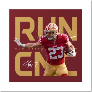 Christian Mccaffrey Run CMC Posters and Art